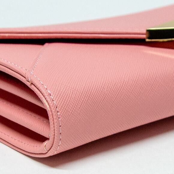 Large Pink Clutch Wristlet Wallet URBAN EXPRESSIONS Certified Vegan - Picture 3 of 8